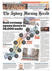 Sydney Morning Herald (Australia) Newspaper Front Page for 14 October 2015