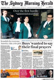 Sydney Morning Herald (Australia) Newspaper Front Page for 14 October 2016