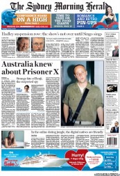 Sydney Morning Herald (Australia) Newspaper Front Page for 14 February 2013