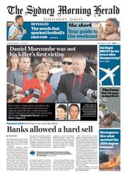 Sydney Morning Herald (Australia) Newspaper Front Page for 14 March 2014