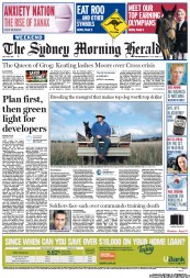 Sydney Morning Herald (Australia) Newspaper Front Page for 14 July 2012