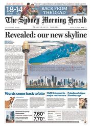 Sydney Morning Herald (Australia) Newspaper Front Page for 14 July 2016
