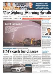 Sydney Morning Herald (Australia) Newspaper Front Page for 15 October 2014