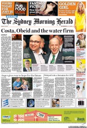Sydney Morning Herald (Australia) Newspaper Front Page for 15 December 2012