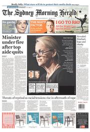 Sydney Morning Herald (Australia) Newspaper Front Page for 15 February 2014
