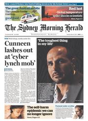 Sydney Morning Herald (Australia) Newspaper Front Page for 15 March 2016
