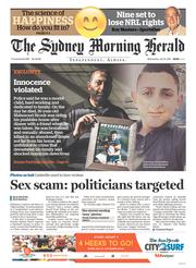Sydney Morning Herald (Australia) Newspaper Front Page for 15 July 2015