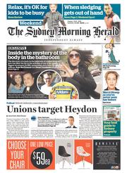 Sydney Morning Herald (Australia) Newspaper Front Page for 15 August 2015