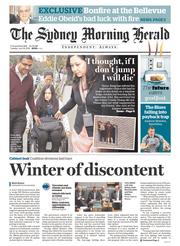 Sydney Morning Herald (Australia) Newspaper Front Page for 16 June 2015