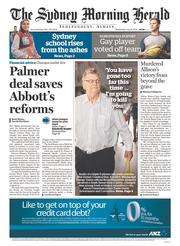 Sydney Morning Herald (Australia) Newspaper Front Page for 16 July 2014