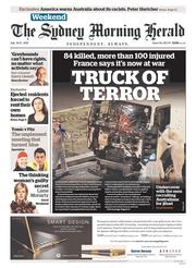 Sydney Morning Herald (Australia) Newspaper Front Page for 16 July 2016