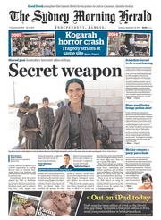 Sydney Morning Herald (Australia) Newspaper Front Page for 16 September 2014