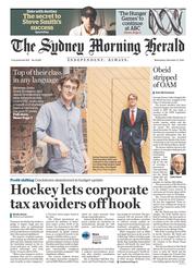 Sydney Morning Herald (Australia) Newspaper Front Page for 17 December 2014