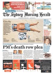 Sydney Morning Herald (Australia) Newspaper Front Page for 17 January 2015