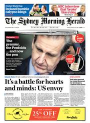 Sydney Morning Herald (Australia) Newspaper Front Page for 17 February 2015
