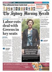 Sydney Morning Herald (Australia) Newspaper Front Page for 17 March 2015