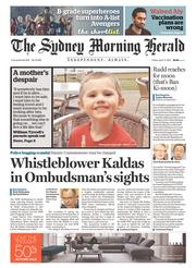 Sydney Morning Herald (Australia) Newspaper Front Page for 17 April 2015