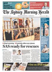 Sydney Morning Herald (Australia) Newspaper Front Page for 17 June 2014