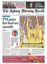 Sydney Morning Herald (Australia) Newspaper Front Page for 17 August 2015