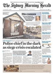 Sydney Morning Herald (Australia) Newspaper Front Page for 17 August 2016