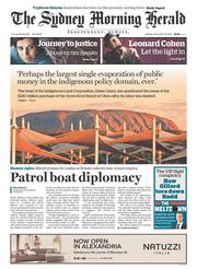 Sydney Morning Herald (Australia) Newspaper Front Page for 18 November 2013