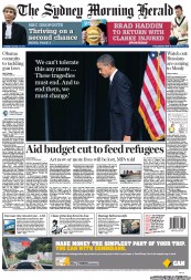 Sydney Morning Herald (Australia) Newspaper Front Page for 18 December 2012