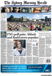 Sydney Morning Herald (Australia) Newspaper Front Page for 18 February 2013