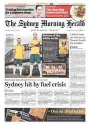 Sydney Morning Herald (Australia) Newspaper Front Page for 18 February 2014