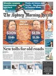 Sydney Morning Herald (Australia) Newspaper Front Page for 18 April 2015