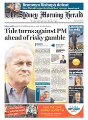Sydney Morning Herald (Australia) Newspaper Front Page for 18 April 2016