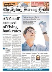 Sydney Morning Herald (Australia) Newspaper Front Page for 18 May 2016