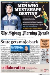 Sydney Morning Herald (Australia) Newspaper Front Page for 18 June 2014