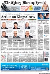 Sydney Morning Herald (Australia) Newspaper Front Page for 18 July 2012