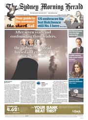Sydney Morning Herald (Australia) Newspaper Front Page for 18 July 2014