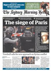 Sydney Morning Herald (Australia) Newspaper Front Page for 19 November 2015