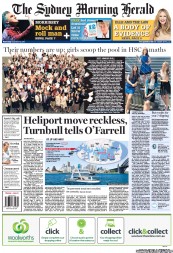 Sydney Morning Herald (Australia) Newspaper Front Page for 19 December 2012