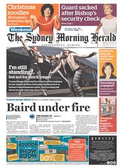 Sydney Morning Herald (Australia) Newspaper Front Page for 19 December 2015