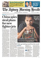 Sydney Morning Herald (Australia) Newspaper Front Page for 19 January 2015