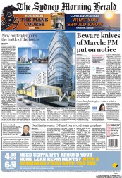 Sydney Morning Herald (Australia) Newspaper Front Page for 19 February 2013