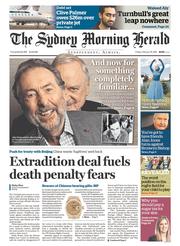 Sydney Morning Herald (Australia) Newspaper Front Page for 19 February 2016