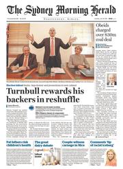 Sydney Morning Herald (Australia) Newspaper Front Page for 19 July 2016