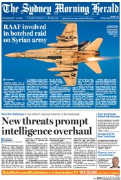 Sydney Morning Herald (Australia) Newspaper Front Page for 19 September 2016