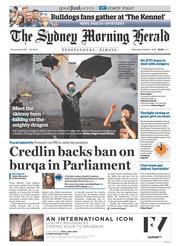Sydney Morning Herald (Australia) Newspaper Front Page for 1 October 2014