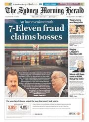 Sydney Morning Herald (Australia) Newspaper Front Page for 1 October 2015