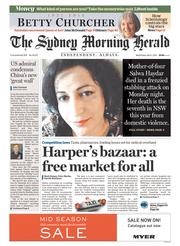 Sydney Morning Herald (Australia) Newspaper Front Page for 1 April 2015