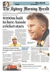 Sydney Morning Herald (Australia) Newspaper Front Page for 1 May 2015