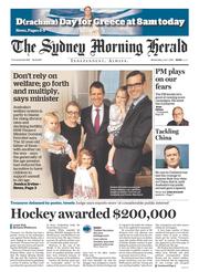 Sydney Morning Herald (Australia) Newspaper Front Page for 1 July 2015