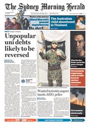 Sydney Morning Herald (Australia) Newspaper Front Page for 1 August 2014