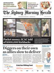 Sydney Morning Herald (Australia) Newspaper Front Page for 20 January 2015
