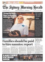 Sydney Morning Herald (Australia) Newspaper Front Page for 20 February 2015